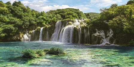 Waterfall in Krka National Park, Croatia by Pangea Images art print