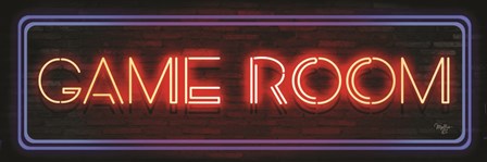 Game Room Neon Sign by Mollie B. art print