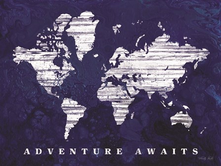 Adventure Awaits Map by Cindy Jacobs art print