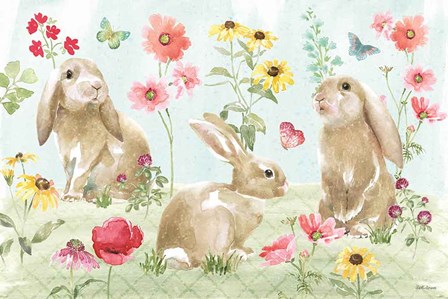 Sweet Bunnies I by Beth Grove art print