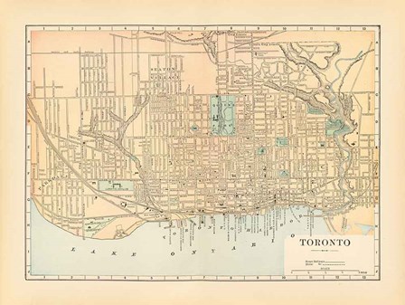 Map of Toronto by Wild Apple Portfolio art print