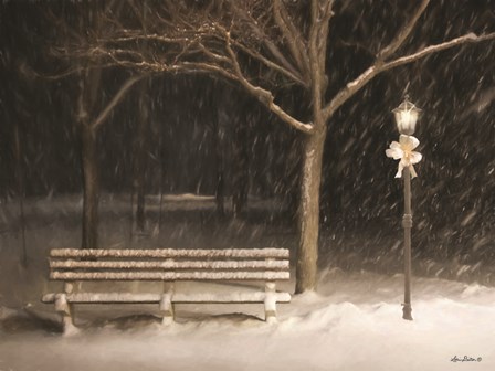 Snowy Bench by Lori Deiter art print