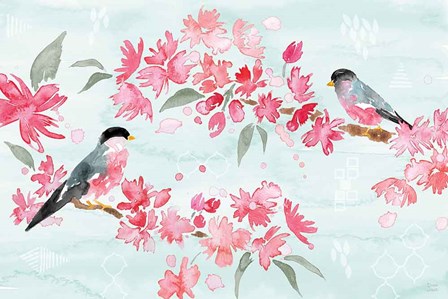 Flowers and Feathers II by Dina June art print