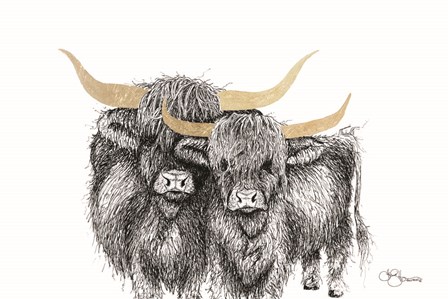Highland Cattle by Hollihocks Art art print