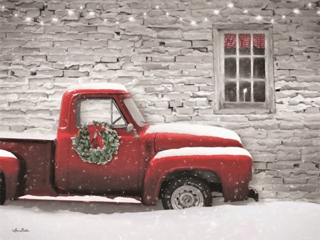 Snowy Christmas Truck by Lori Deiter art print
