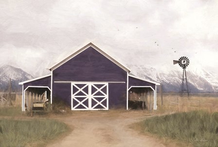 Navy Barn in Tetons by Lori Deiter art print