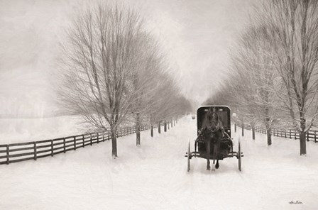 Snowy Amish Lane by Lori Deiter art print