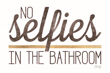 No Selfies in the Bathroom by Marla Rae art print