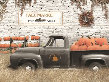 Fall Pumpkin Market by Lori Deiter art print