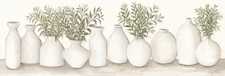 White Vases Still Life by Cindy Jacobs art print