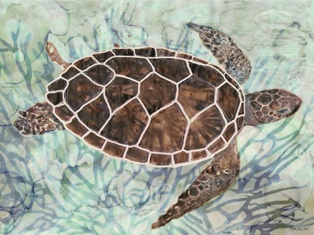 Sea Turtle Collage 1 by Stellar Design Studio art print