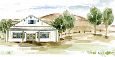 Farmhouse Landscape I by Melissa Wang art print