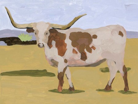 Longhorn Cattle I by Melissa Wang art print