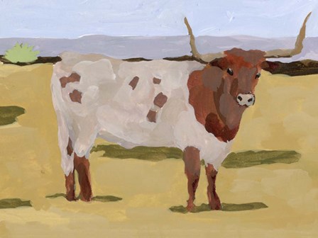 Longhorn Cattle II by Melissa Wang art print