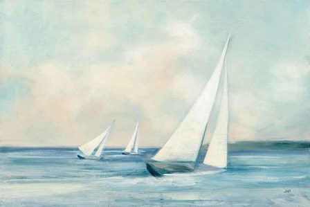 Sailboats at Sunrise by Julia Purinton art print