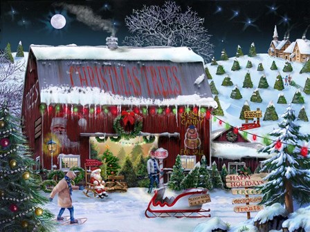 Christmas Tree Farm by Tom Wood art print
