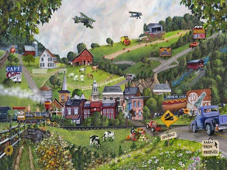 Small Town USA by Tom Wood art print