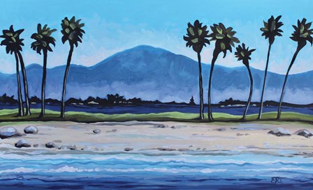 Palm Tree Oasis by Elizabeth Tyndall art print