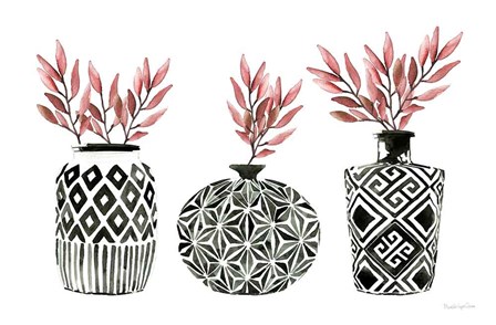 Geometric Vases I by Mercedes Lopez Charro art print