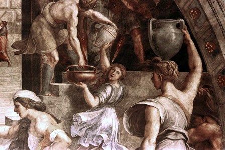 The Fire in the Borgo (detail), 1514 by Raphael art print