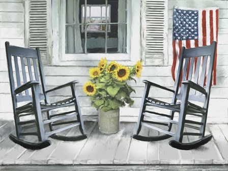 All American Seaside Porch by Arnica Burnstone art print