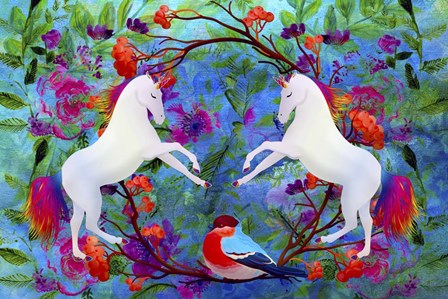 White Horses In My Dream by Ata Alishahi art print