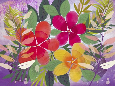 Leaves And Flowers by Ata Alishahi art print
