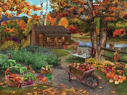 Harvest at the Cabin by Bigelow Illustrations art print
