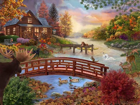 Autumn Evening by Bigelow Illustrations art print