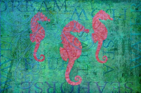 Grace Seahorses by Cora Niele art print