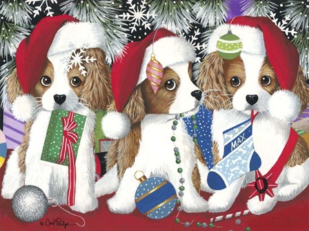 Little Christmas Rascals by Carl Phelps art print