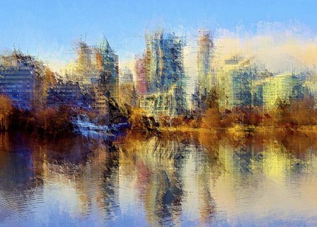 Urban Lake View by David Manlove art print