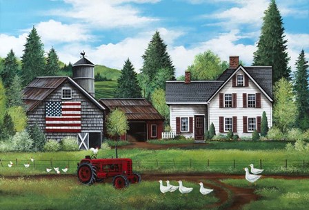 Ducks N' Chickens by Debbi Wetzel art print