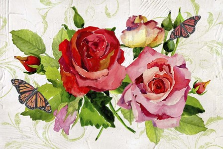 Romantic Red Roses by Jean Plout art print