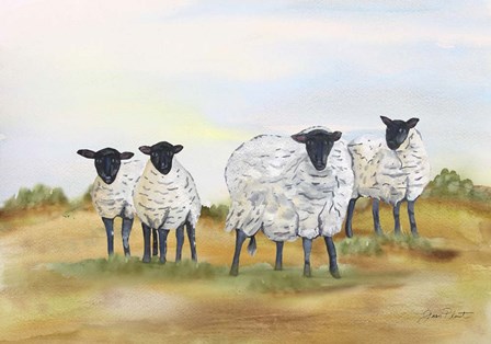 Farm Animal In Pasture C by Jean Plout art print