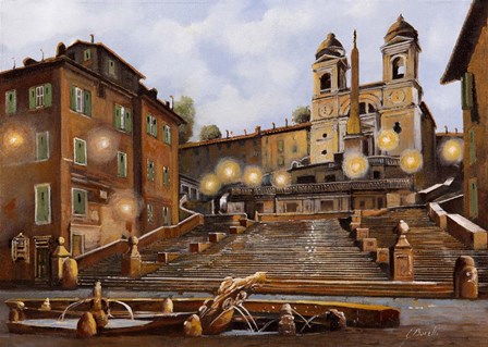 Piazza Di Spagna Al Mattino by Guido Borelli art print