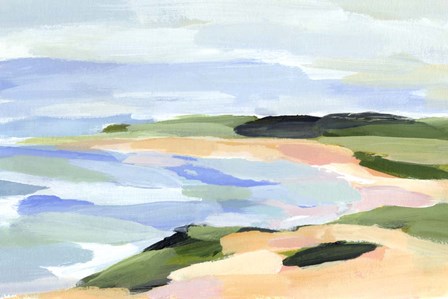 Pastel Coastline I by Annie Warren art print