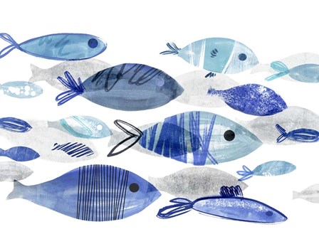 Fish Parade I by Annie Warren art print