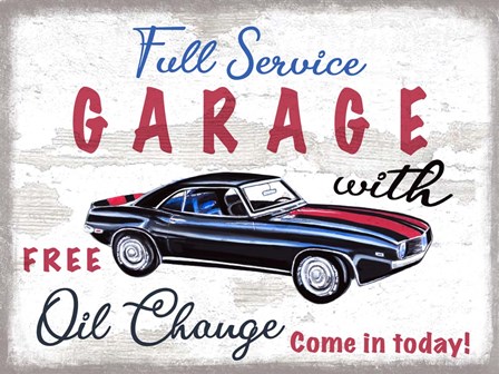 Full Service Garage by Elizabeth Tyndall art print