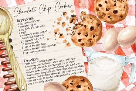 Cookie Recipe by ND Art &amp; Design art print