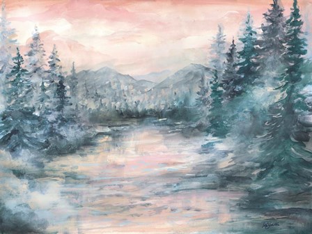 Morning Mist at Pine Lake by Tre Sorelle Studios art print