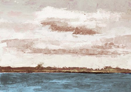 Cloudy Shores and Pink Skies by Jenny Green art print