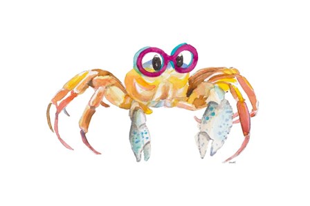 Crab With Glasses by Lanie Loreth art print