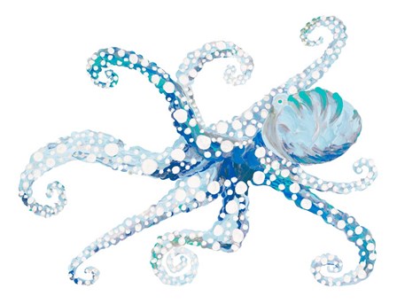 Azul Dotted Octopus II by Gina Ritter art print