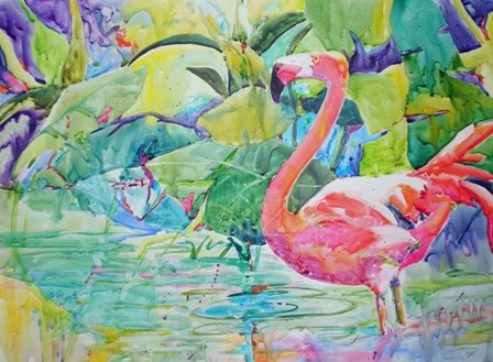 Flaming Flamingo by Kay Smith art print