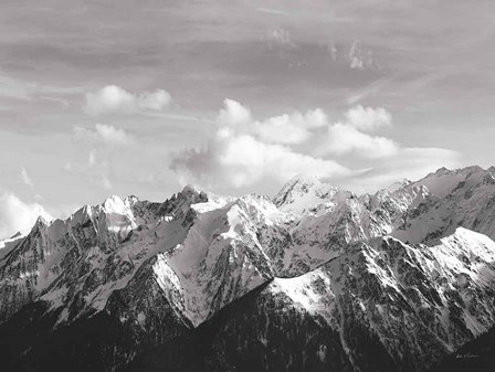 Snowcapped Mountains BW Crop by Andre Eichman art print