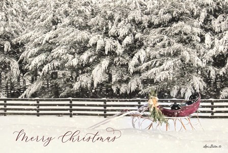 Merry Christmas Sleigh by Lori Deiter art print