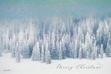 Snowy Turquoise Forest by Lori Deiter art print