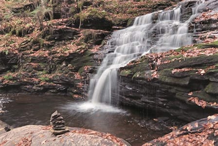 Peaceful Day at Mohican Falls by Lori Deiter art print