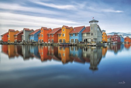 Reitdiephaven Reflections by Martin Podt art print